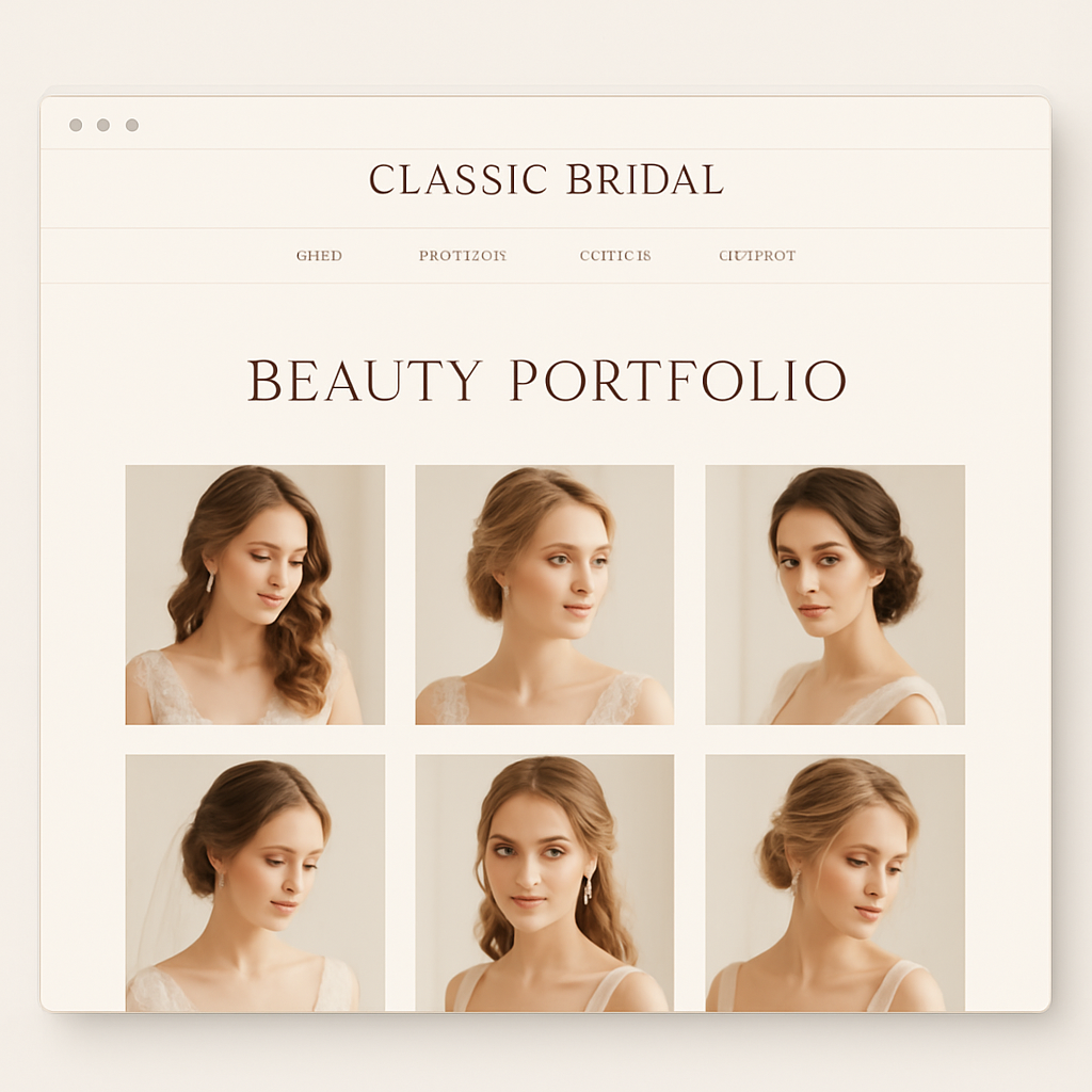 Classic Bridal bridal portfolio template preview