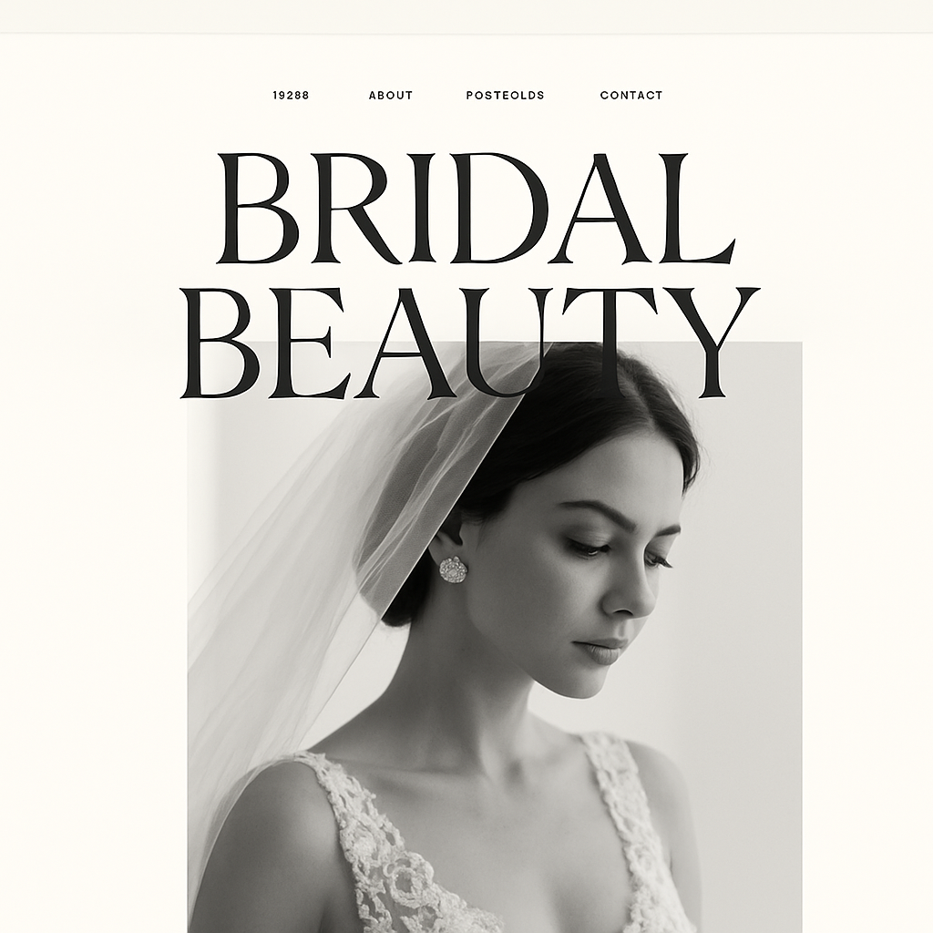 Editorial bridal portfolio template preview